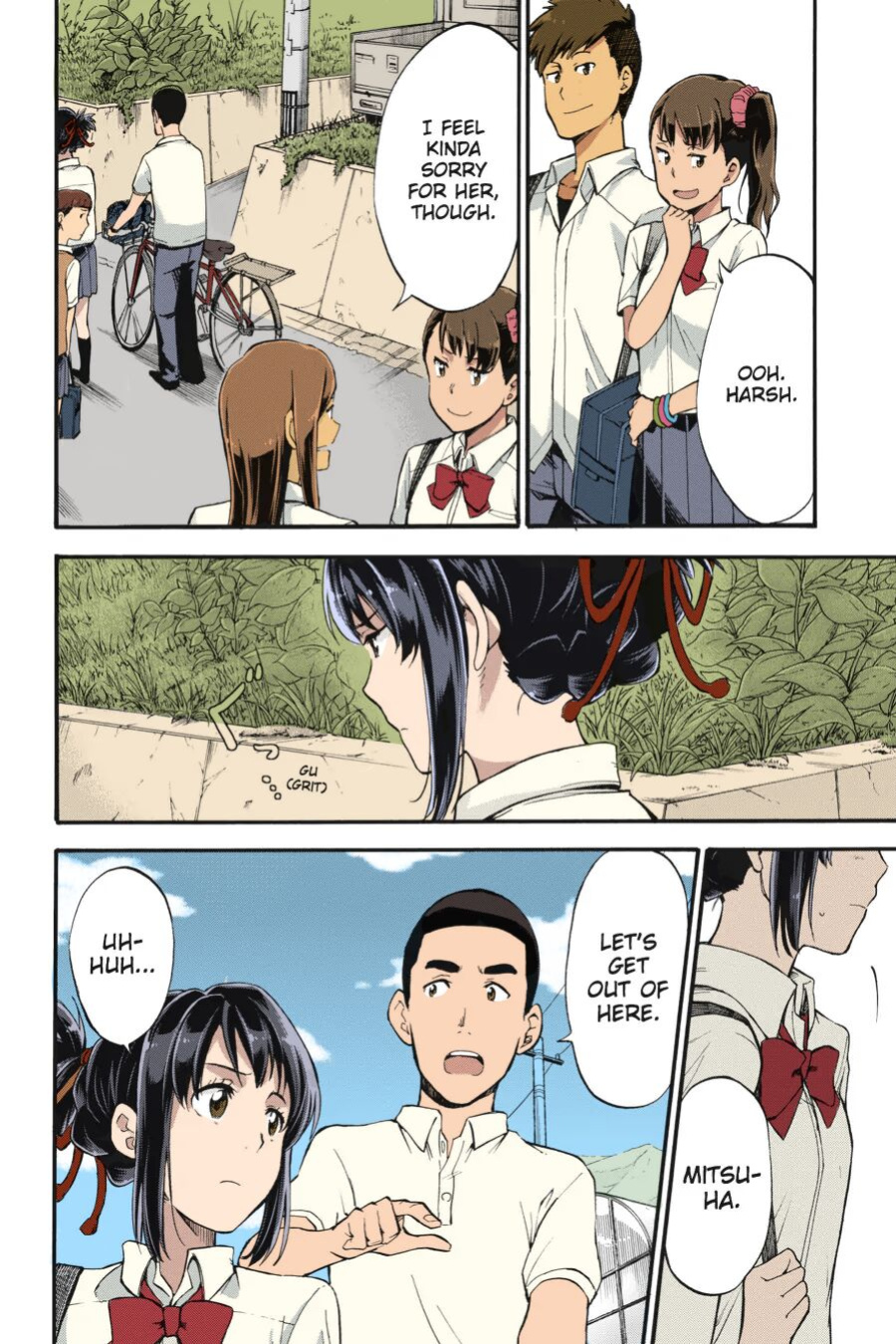 Kimi no Na wa. - & and & - Mitsuha Miyamziu & Teshigawara Katsuhiko (Coelacanth) (colored by mikakucoloring)