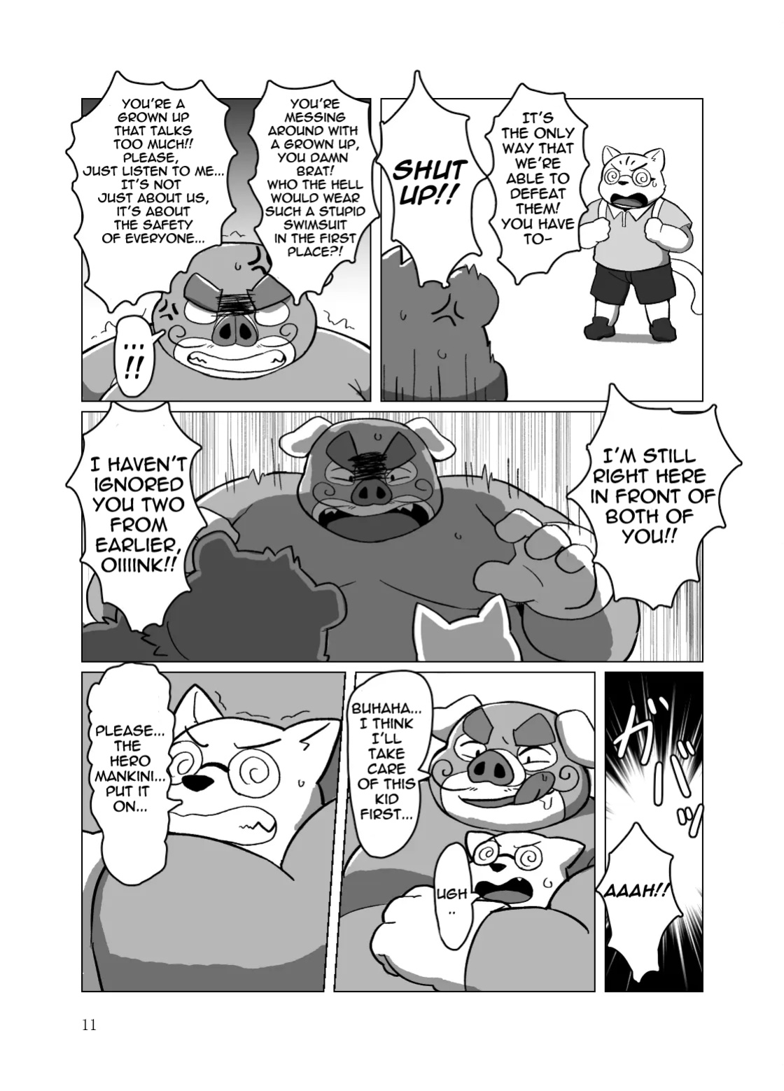 [Kyouretsu Hiyougeka (Beat-kun)] Roshutsu Hentai Dosukebear| Exhibitionist Pervert Dosukebear [The_Masked_Kemoner]