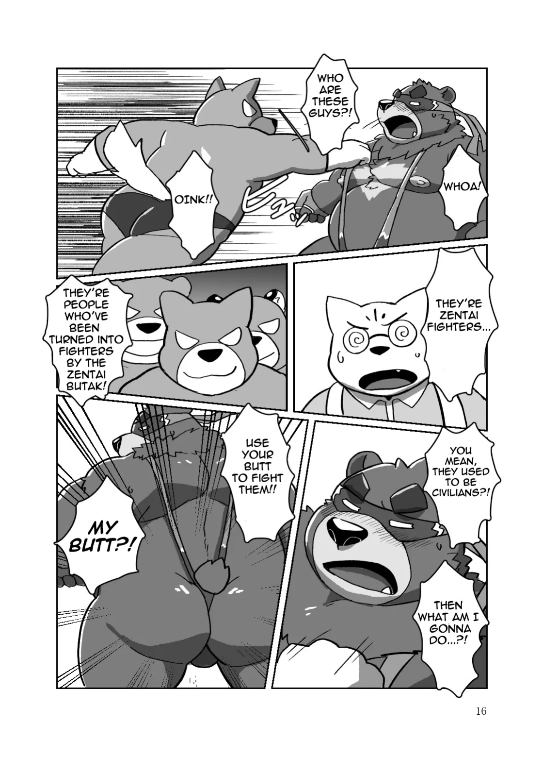 [Kyouretsu Hiyougeka (Beat-kun)] Roshutsu Hentai Dosukebear| Exhibitionist Pervert Dosukebear [The_Masked_Kemoner]