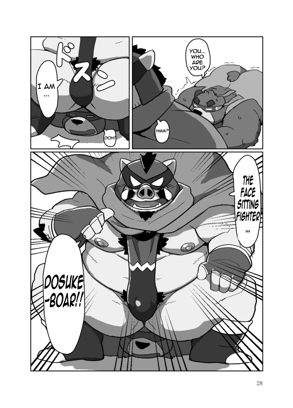 [Kyouretsu Hiyougeka (Beat-kun)] Roshutsu Hentai Dosukebear| Exhibitionist Pervert Dosukebear [The_Masked_Kemoner]