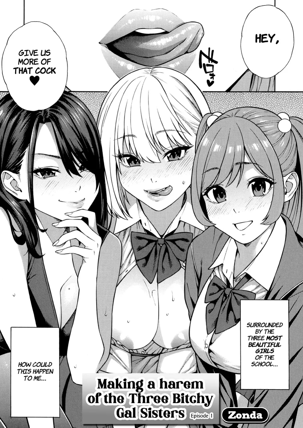 [Zonda] Making a Harem of the Three Bitchy Gal Sisters - Part 1-2 [Comoop]