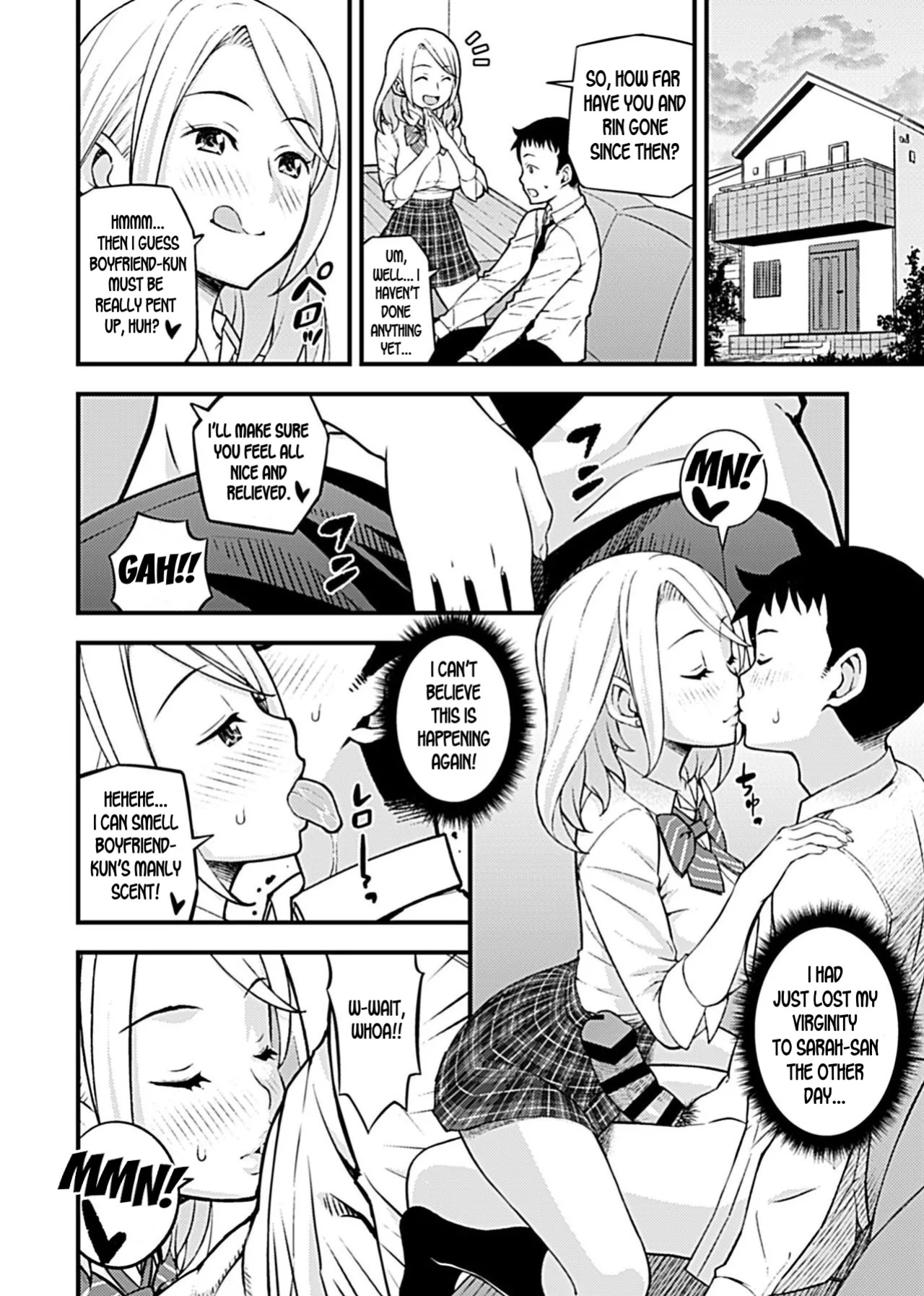 [Moririn-Monson] Kanojo no Gal na Onee-san ni Sasowareta node Shimashita. Ch. 2 | My Girlfriend's Gal-like Onee-san Seduced Me and We had Sex Ch. 2