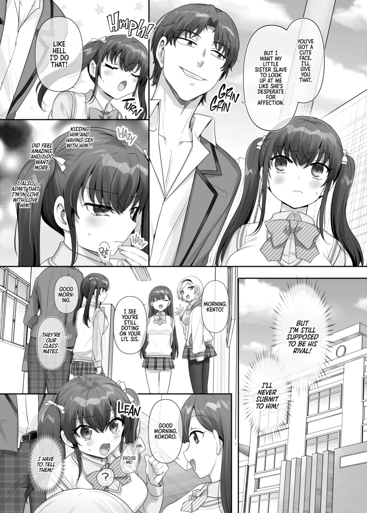 [Amuai Okashi Seisakusho (Hiiragi Popura, Ochita Ato Daisuki Samurai)] Ore wa Aitsu no Imouto Dorei | My Rival Turned Me Into His Genderbent Sex Pet