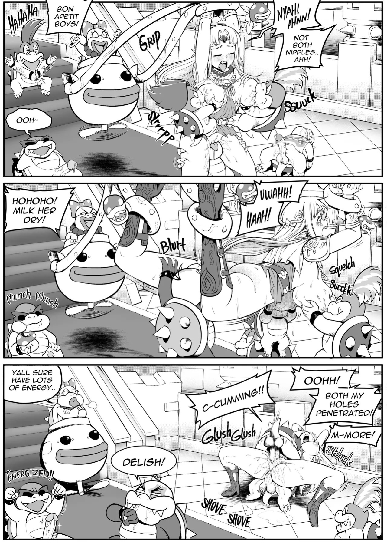 [MassivePinkZombie] sWitch Time! Part 1-4 (Super Smash Bros.) [English & Textless]