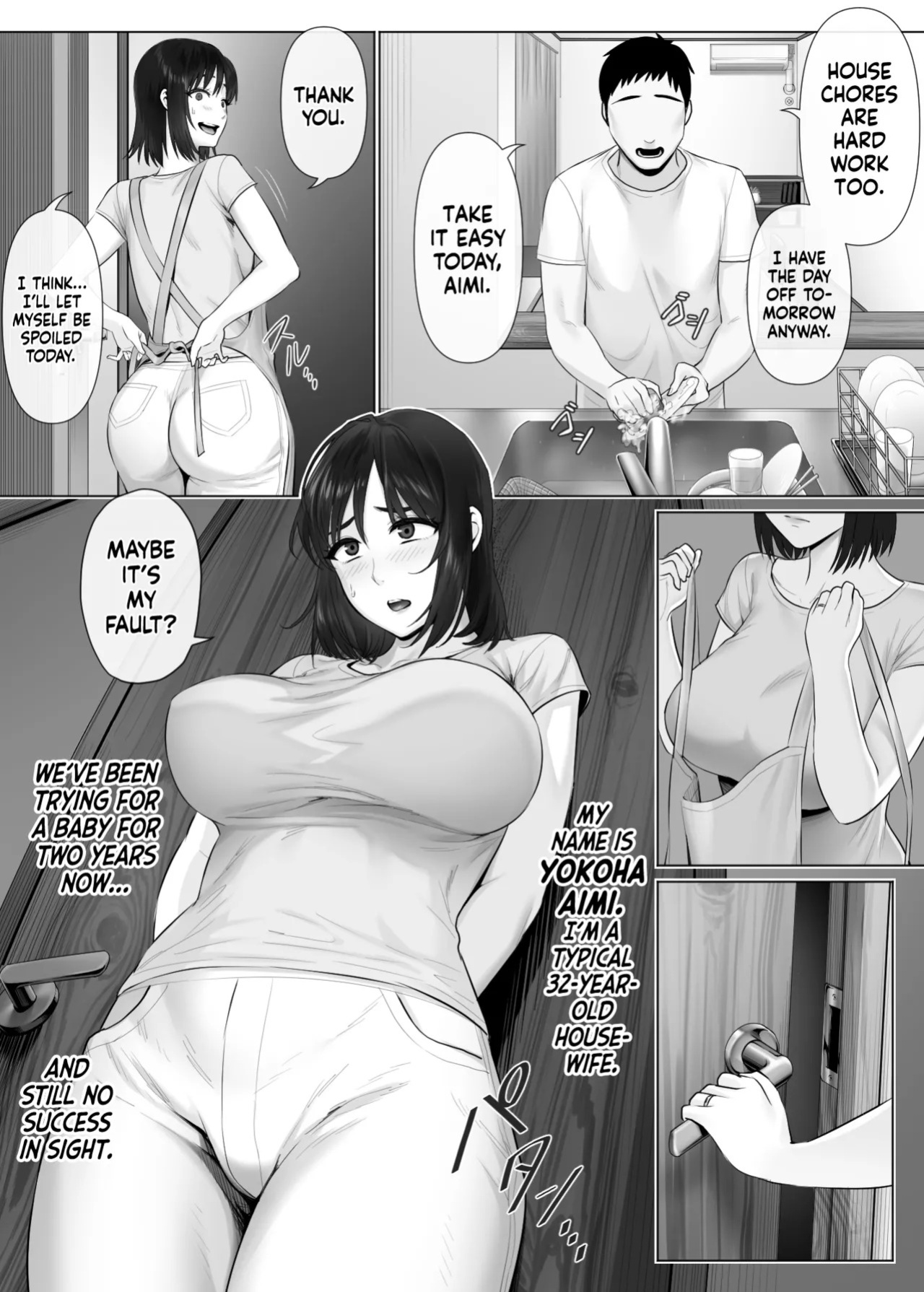 [Mitsumitsu Niku (Hikitogu)] LeveChi na Swapping 2 ~Hatsu Zecchou de Iki Kuruu Tsuma Hen~ | Swinging With the Pros 2: A Housewife's First Orgasm [English] [head empty]