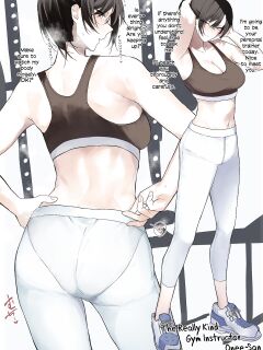 [Okyou] Gym no Yasashii Instructor no Onee-san ga Boku no koto o Kinikakete Kureru E | The Kind Gym Instructor Onee-San Is Worried About Me [Colorized]