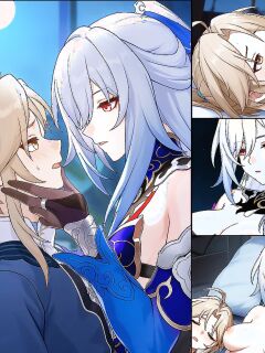 Jingliu turn of having fun (yanqing x Jingliu) (honkai star rail) (artist: ai4fun)