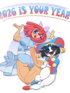 [MegaDraws24] Happy New Year 2026 (The Amazing Digital Circus)